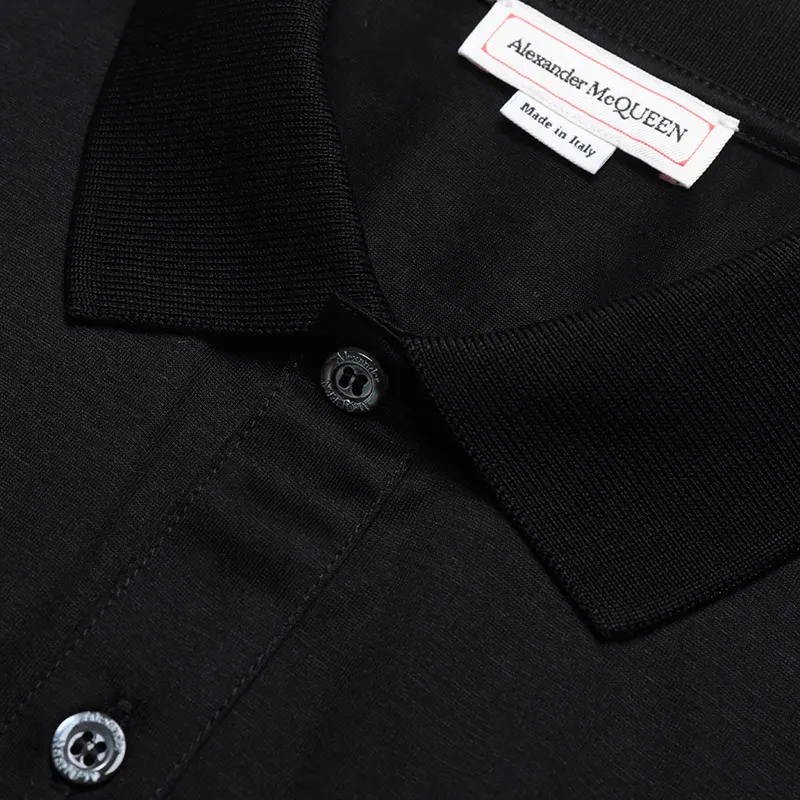 Skeleton Print Polo Shirt