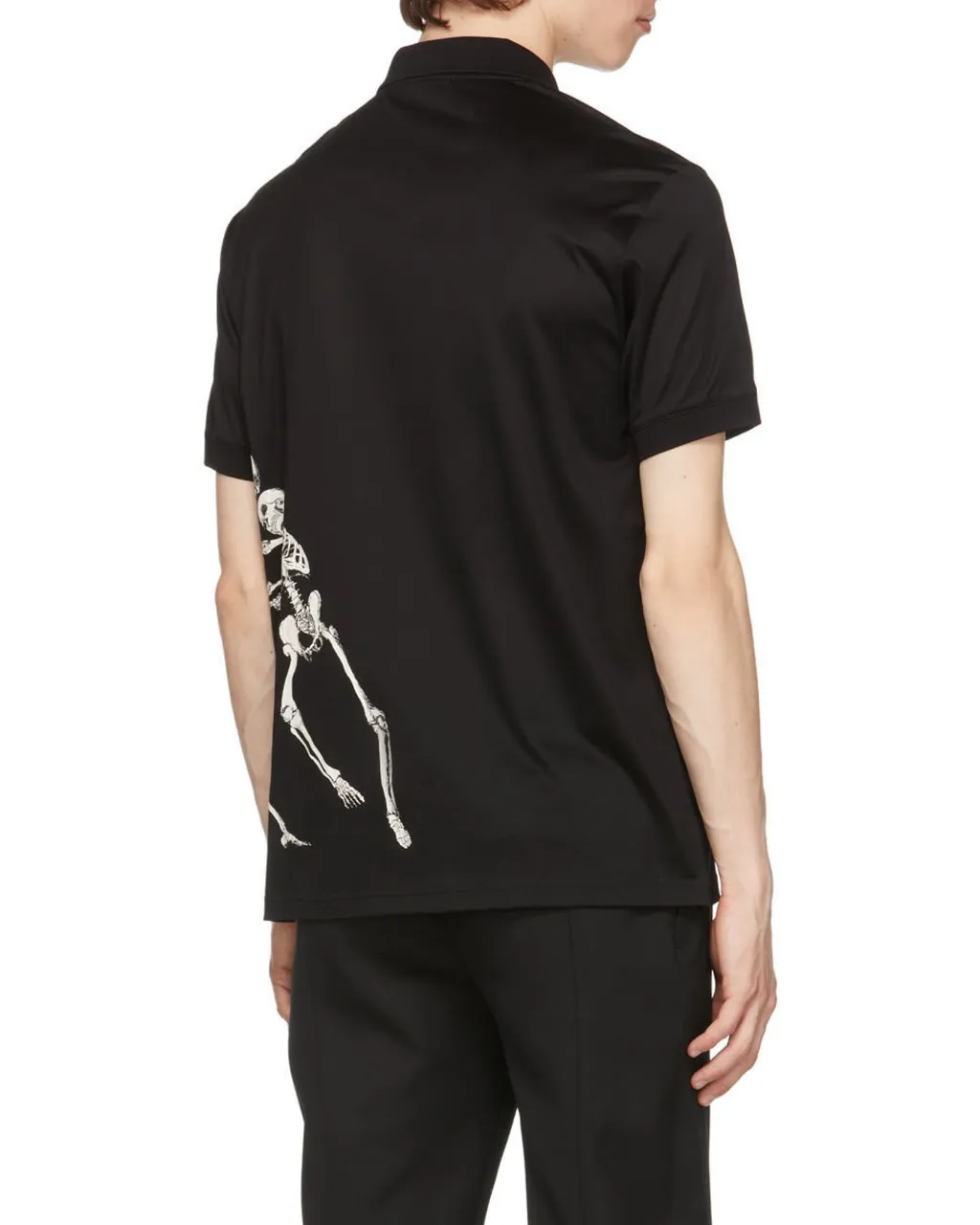 Skeleton Print Polo Shirt