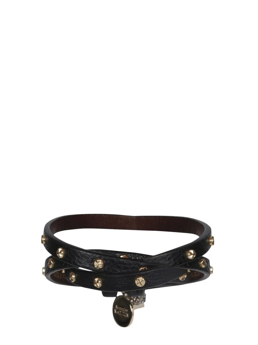 Double Wrap Skull Bracelet
