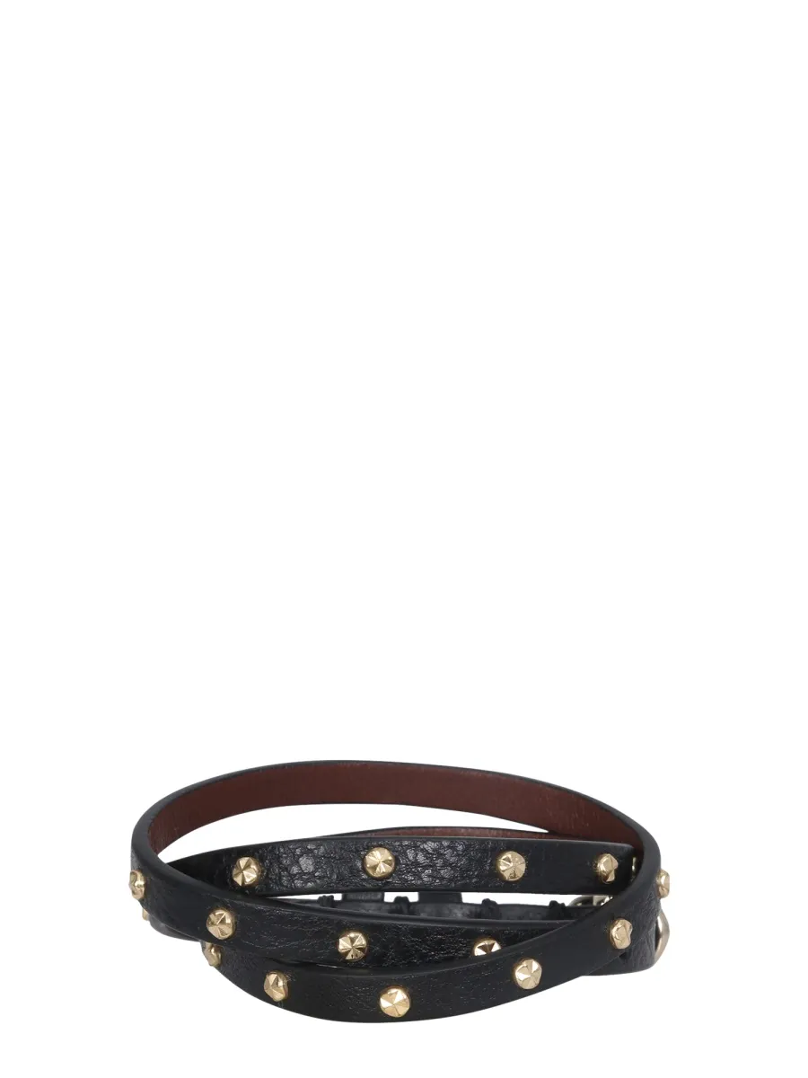 Double Wrap Skull Bracelet