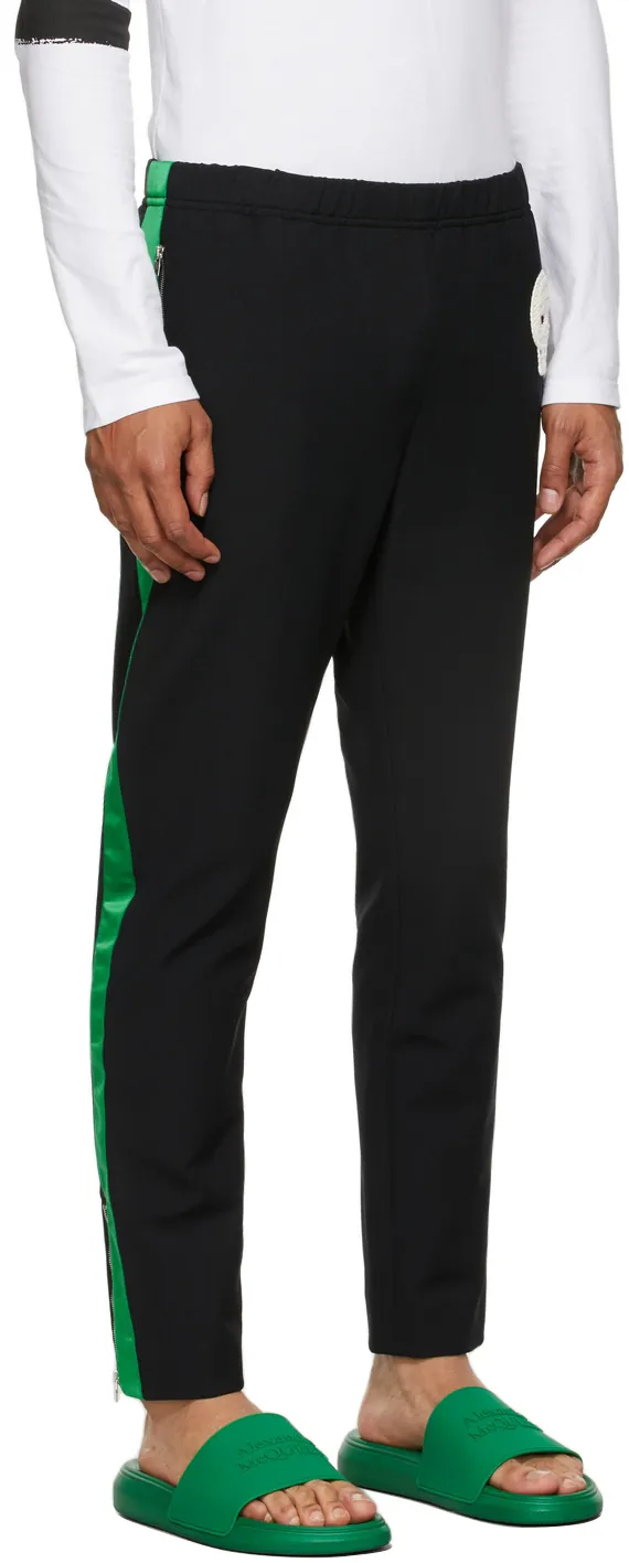 Skull Embroidered Straight-Leg Pants