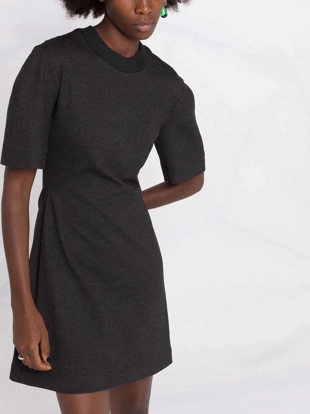 Rear Logo-Print Mini Dress