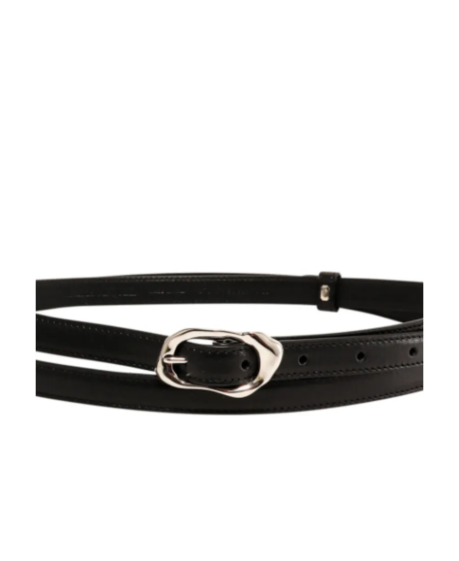Molten Thin Leather Belt