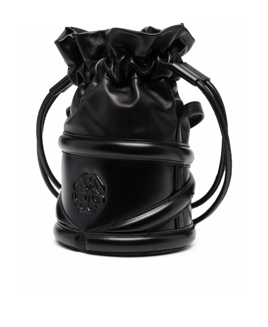 Logo Printed Drawstring Bucket Bag