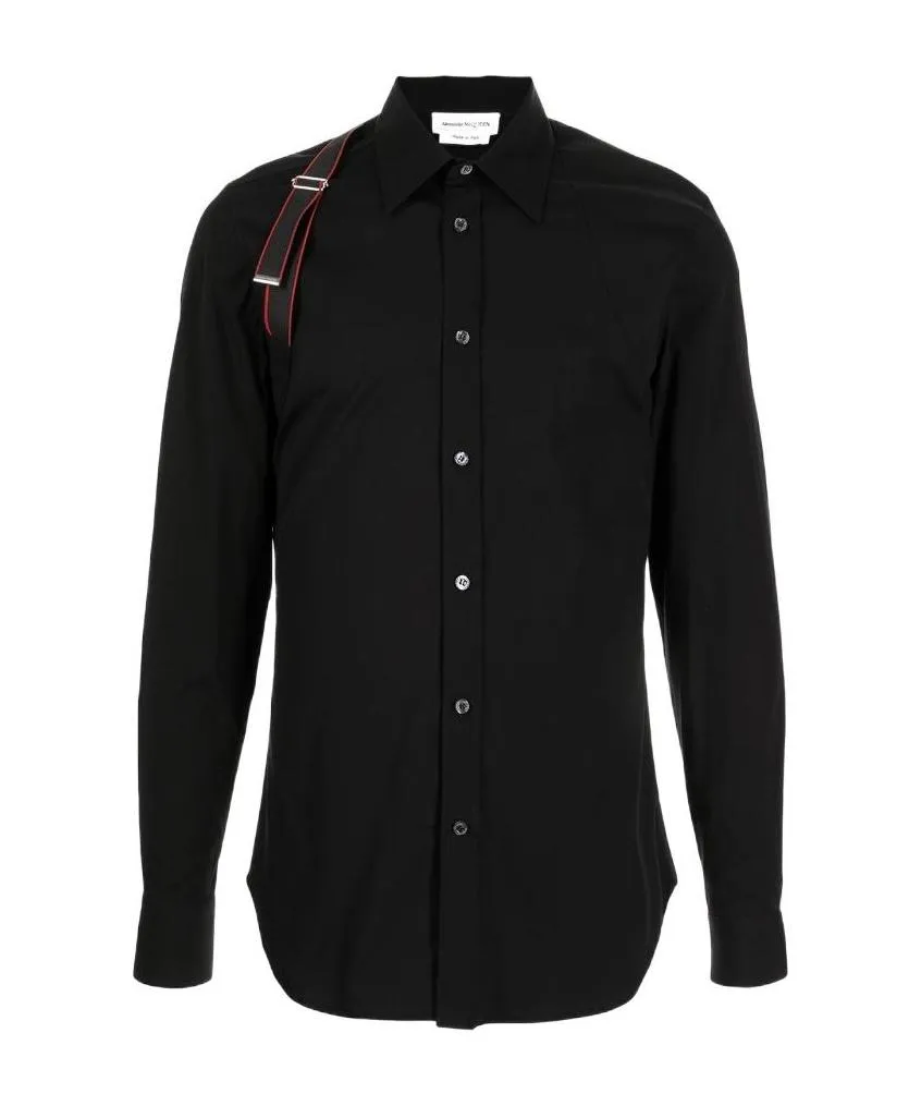 Logo Tape Harness Detailed Shirt