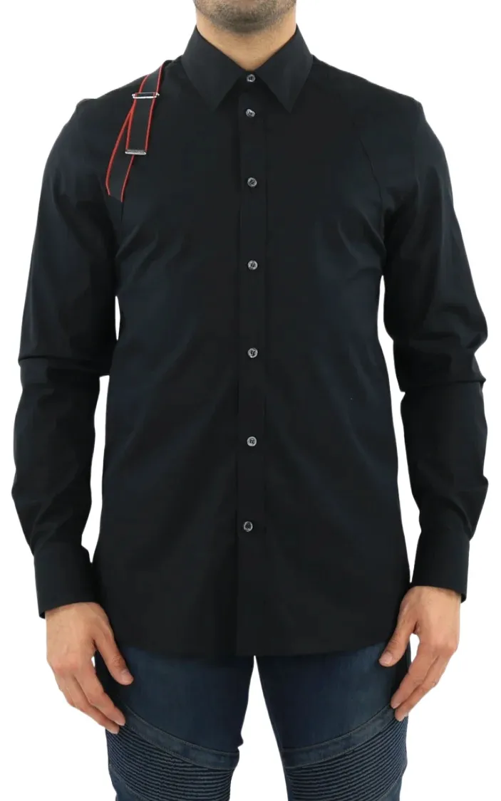 Logo Tape Harness Detailed Shirt