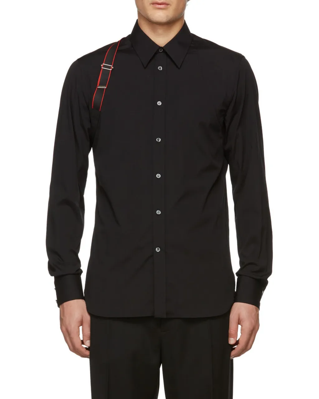 Logo Tape Harness Detailed Shirt