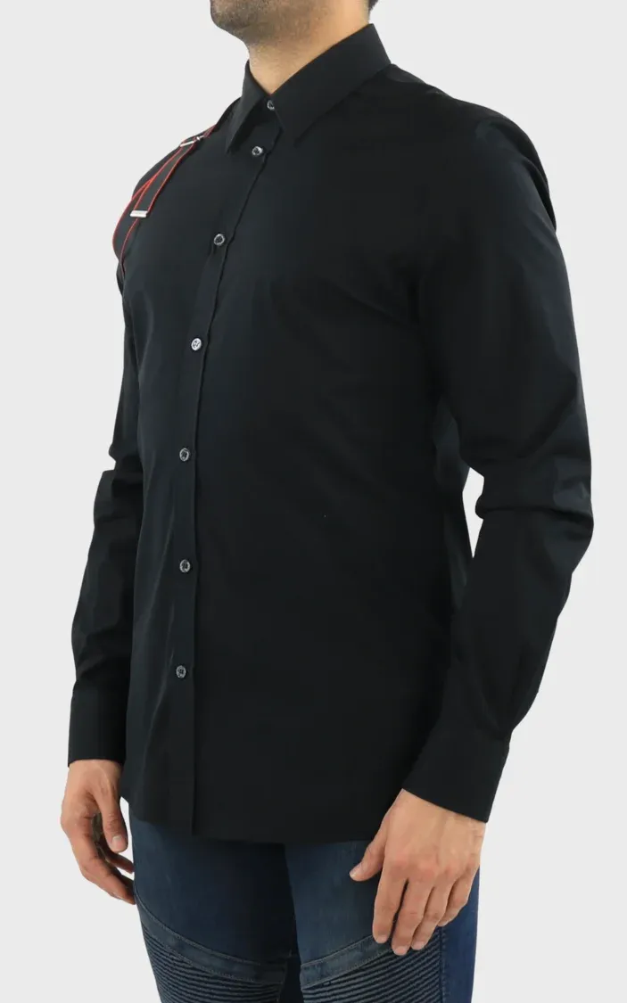 Logo Tape Harness Detailed Shirt