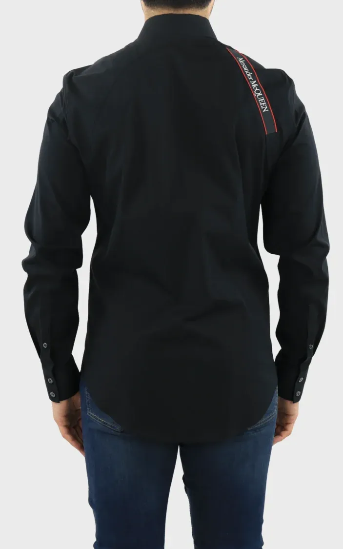 Logo Tape Harness Detailed Shirt