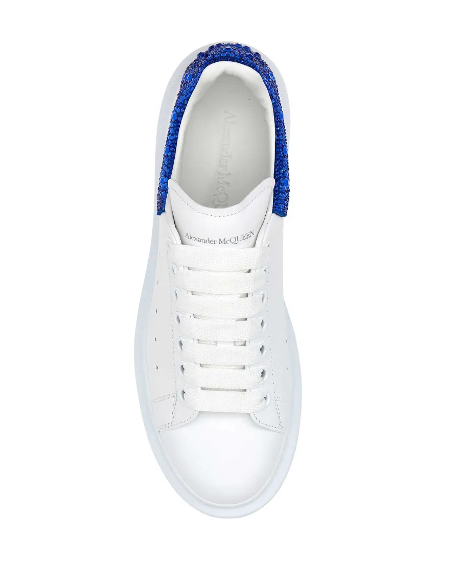 Oversized Embellished Lace-Up Sneakers