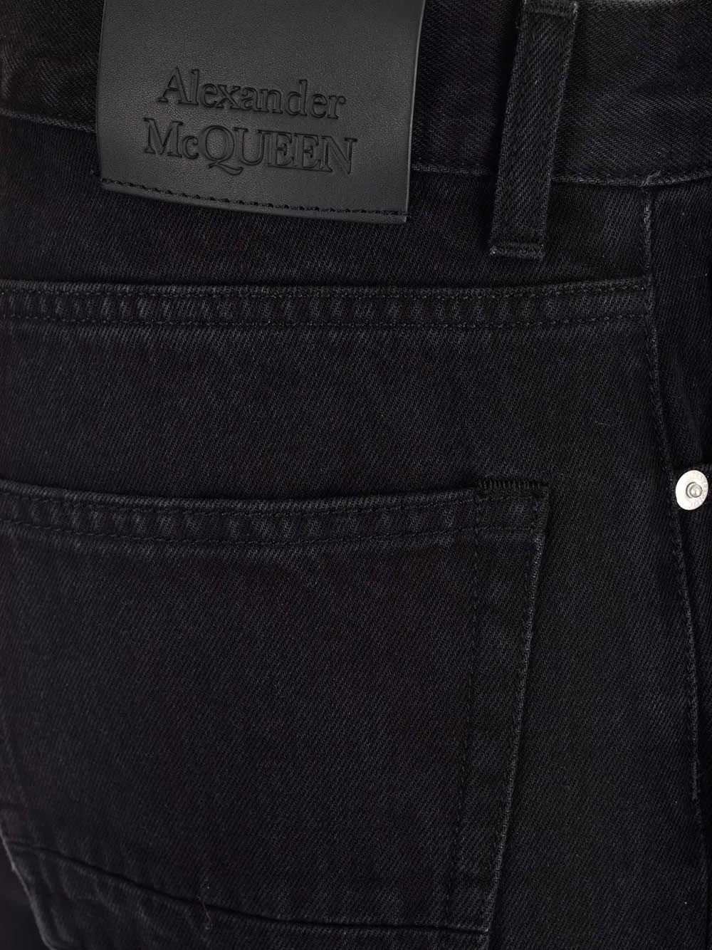 Ripped-Detailing Straight-Leg Jeans