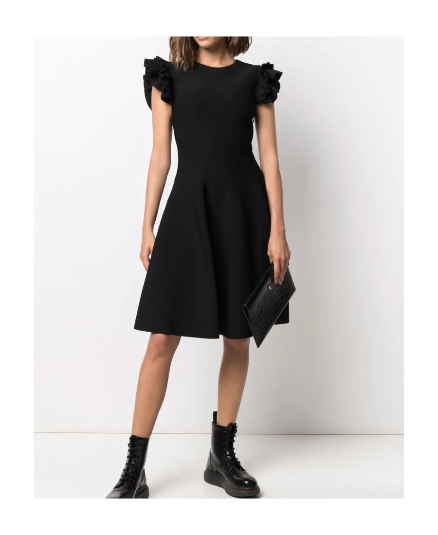 Ruffled Sleeve Mini Dress