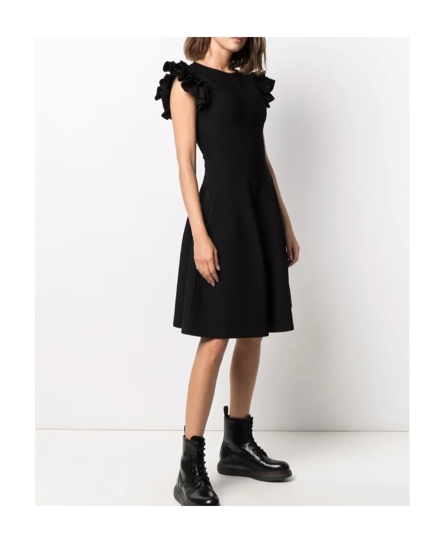 Ruffled Sleeve Mini Dress