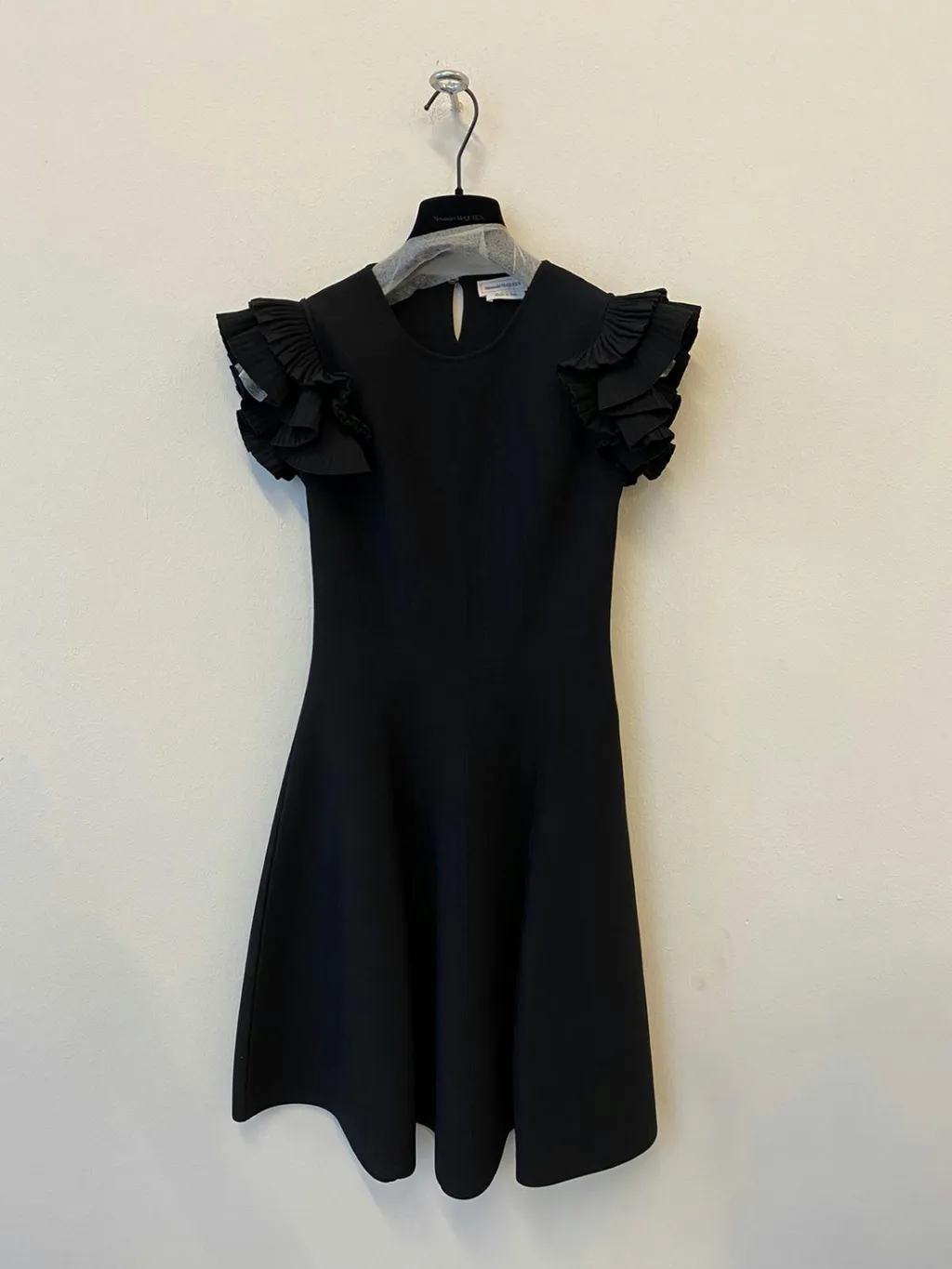 Ruffled Sleeve Mini Dress
