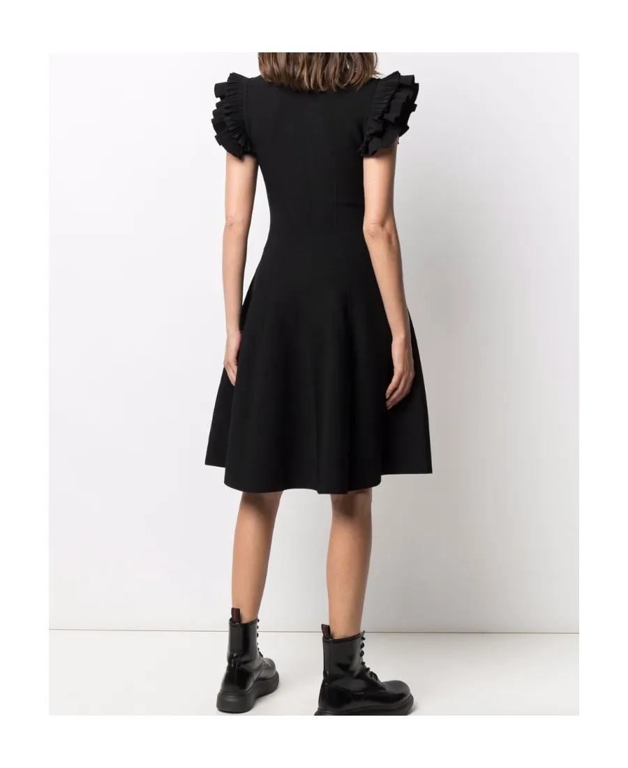 Ruffled Sleeve Mini Dress