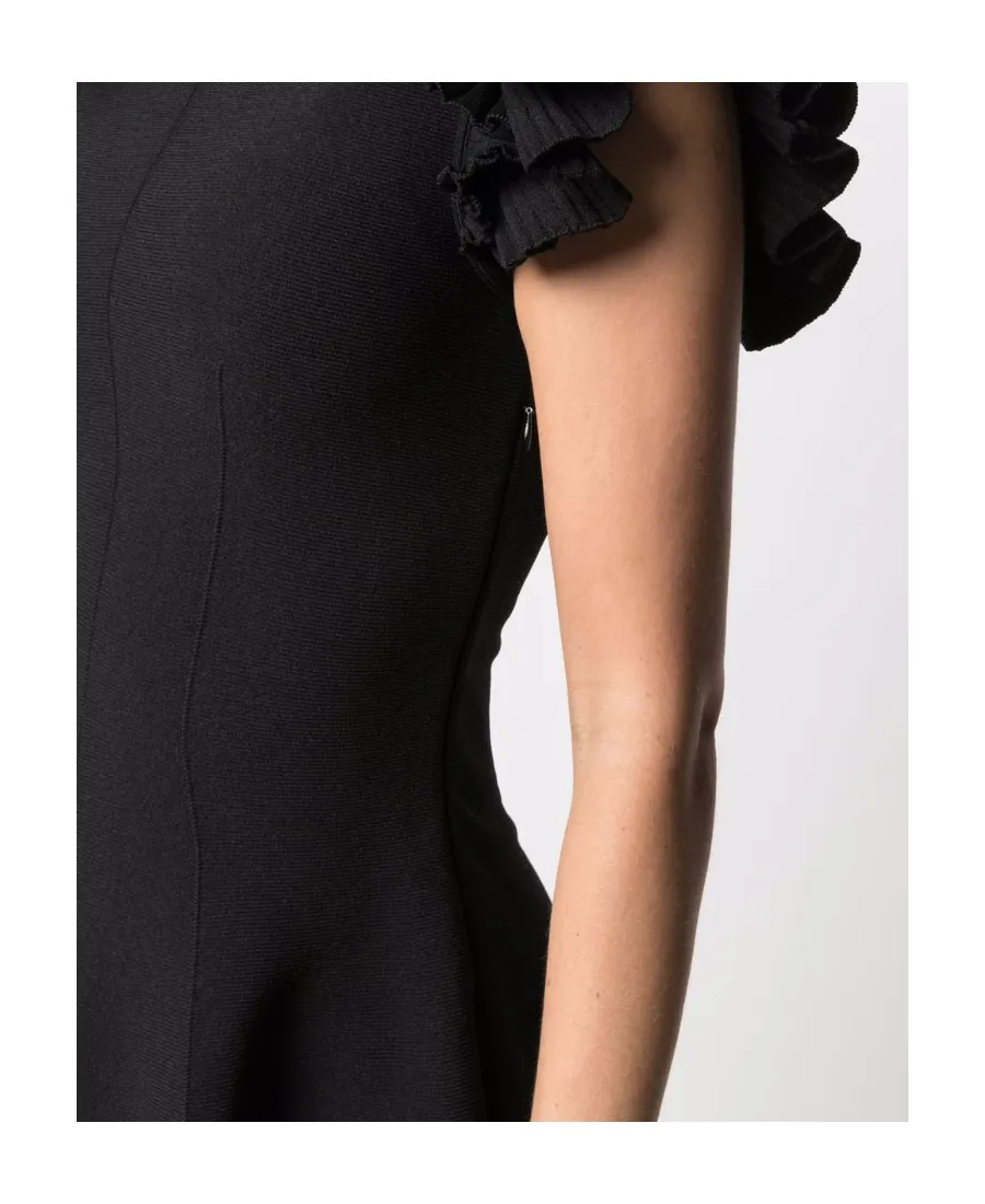 Ruffled Sleeve Mini Dress