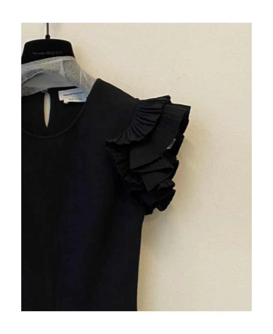 Ruffled Sleeve Mini Dress