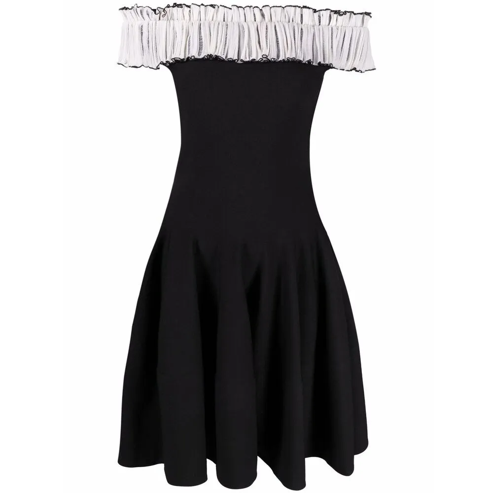 Off-Shoulder Flared Dress