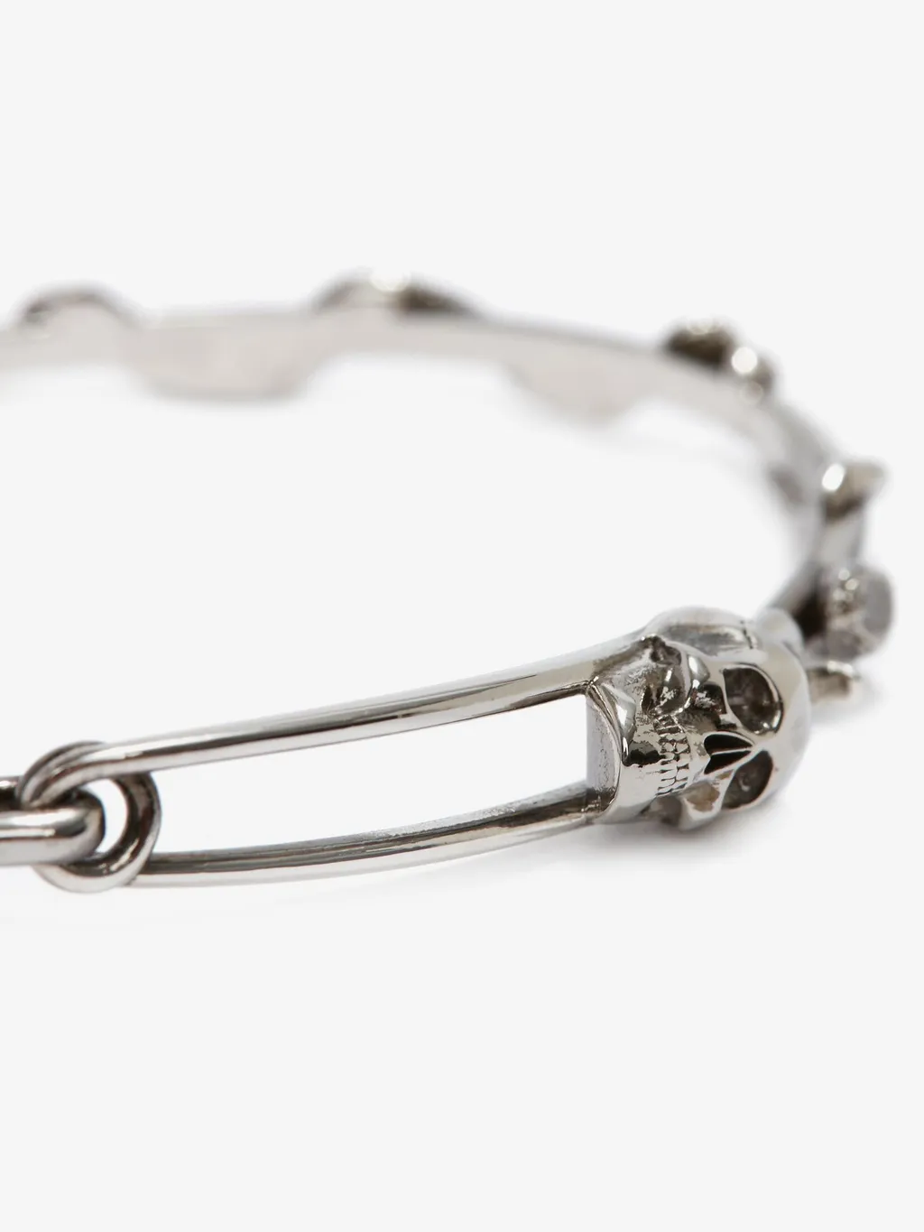 Skull Safety Pin Bracelet