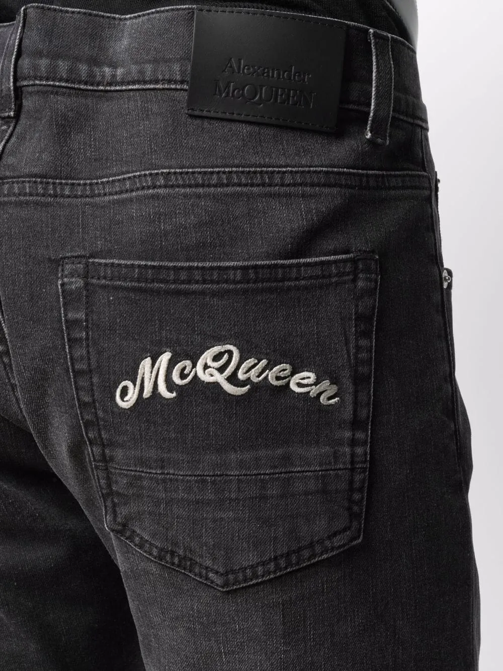 Logo Embroidered Jeans