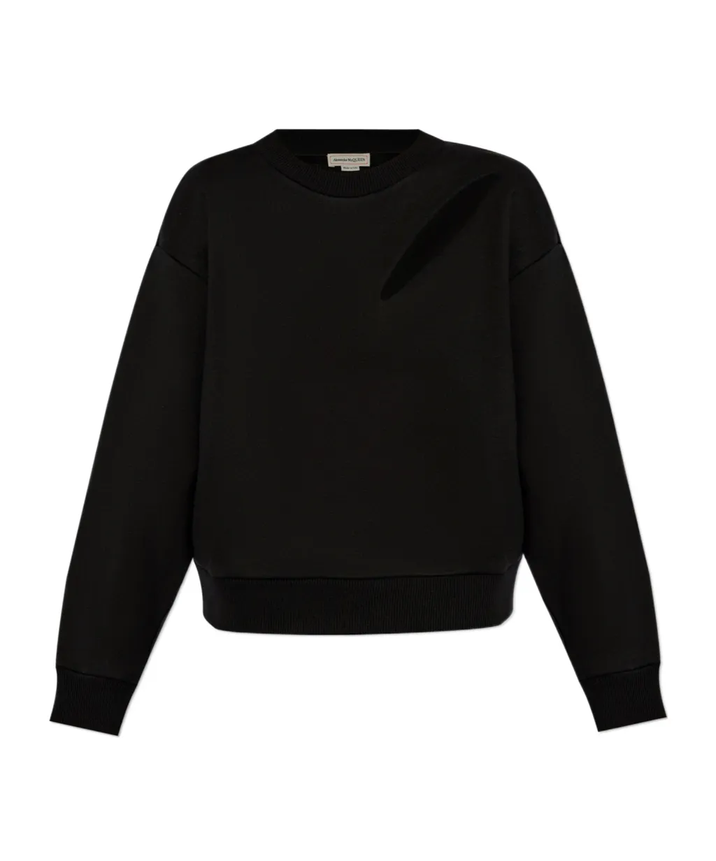 Cut-Out Detailed Crewneck Sweatshirt
