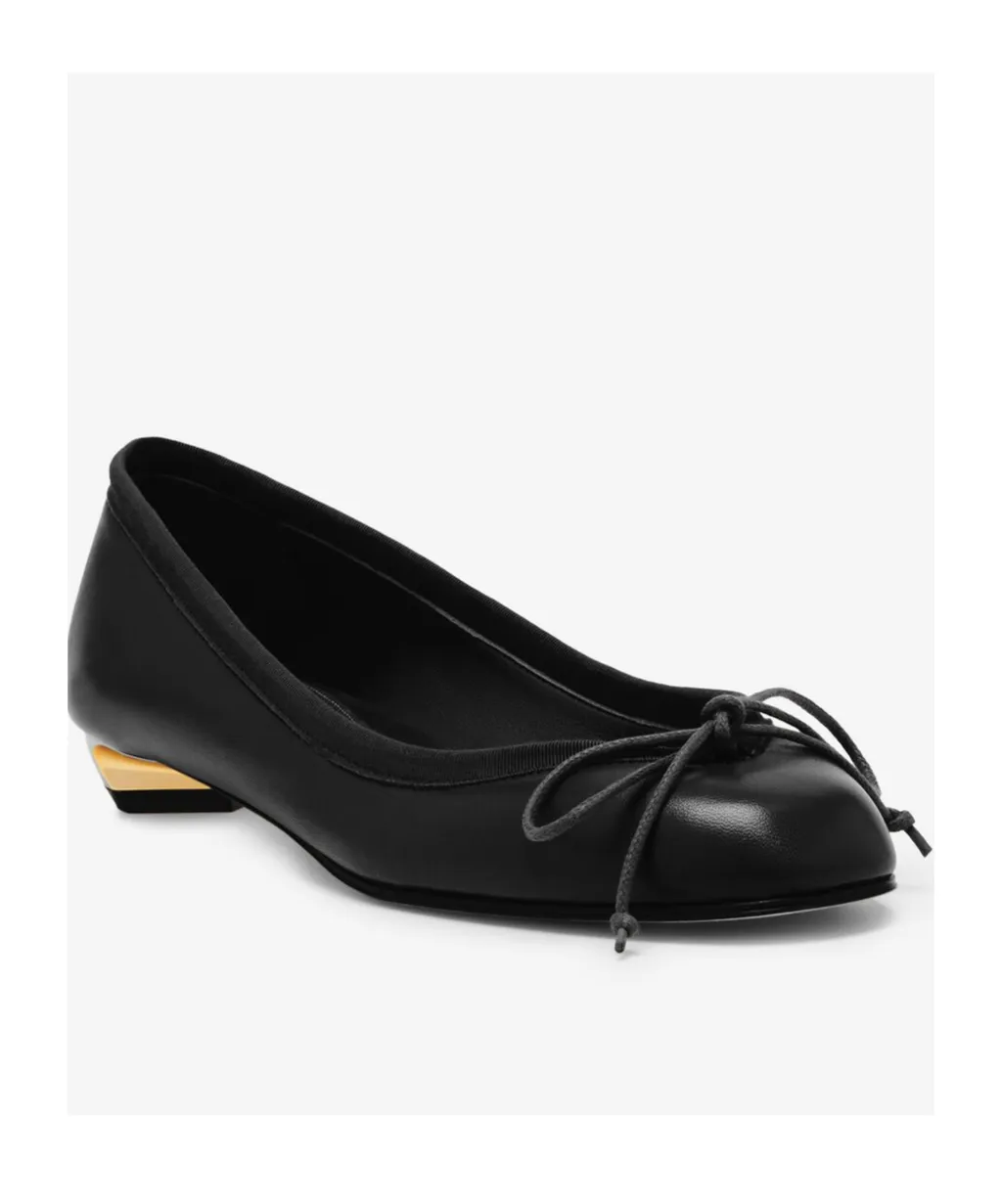 Armadillo Bow-Detailed Ballet Flats