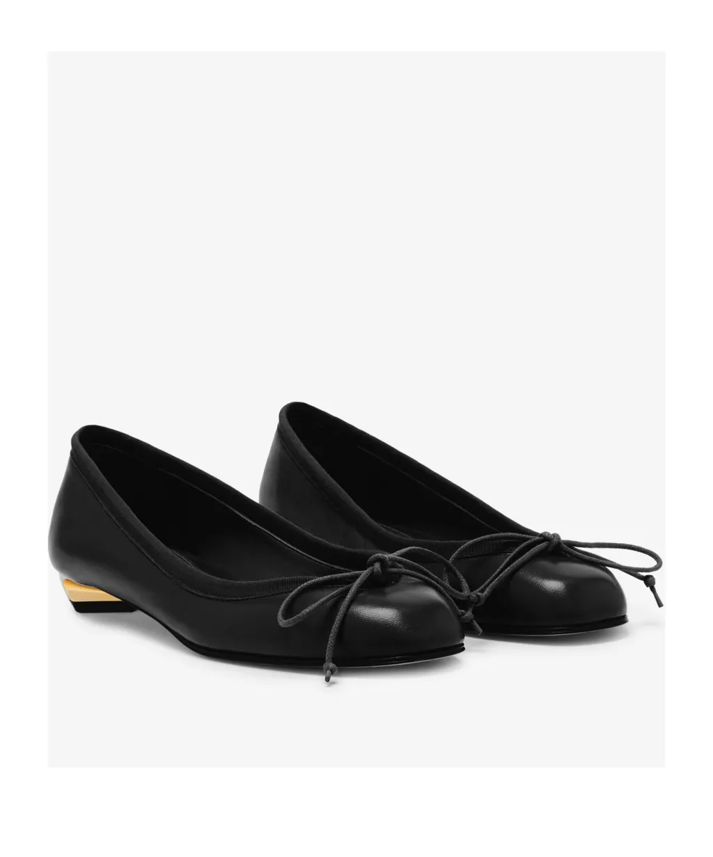 Armadillo Bow-Detailed Ballet Flats