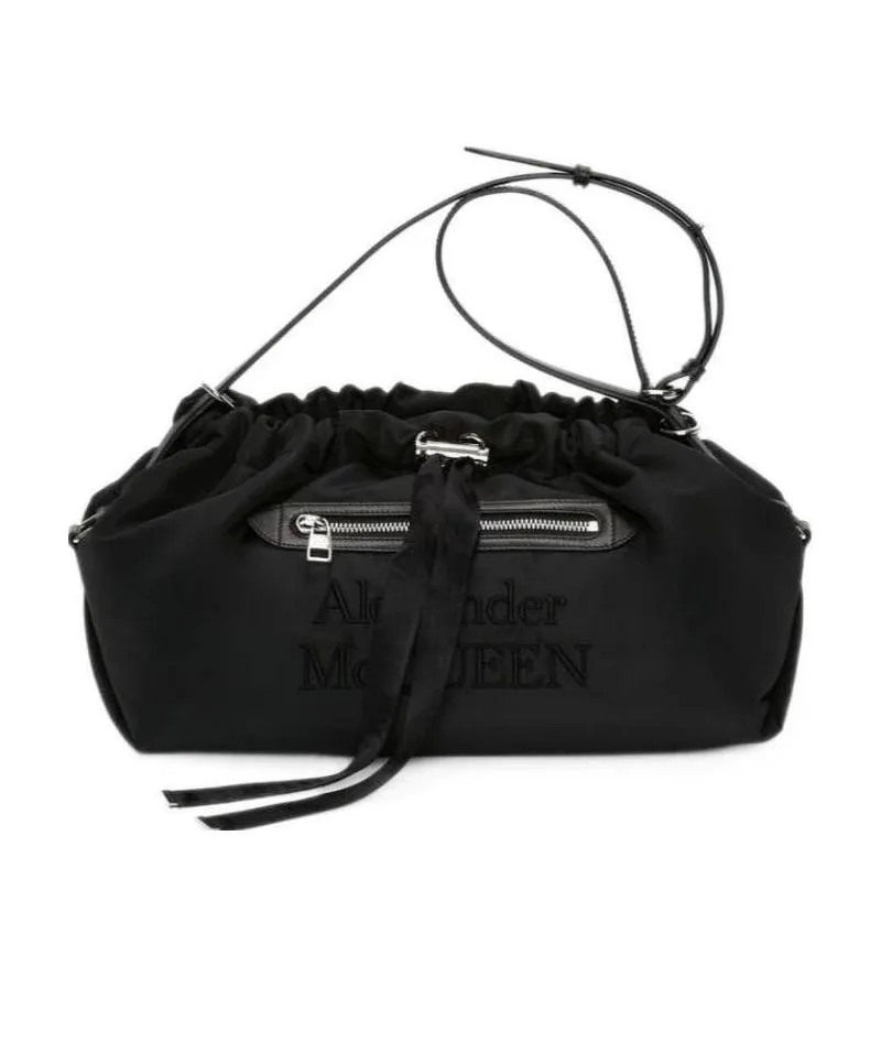 Large Logo-Embroidered Shoulder Bag