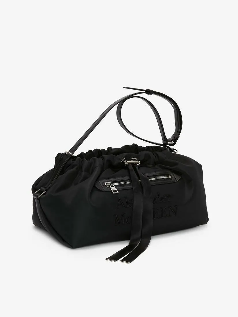 Large Logo-Embroidered Shoulder Bag