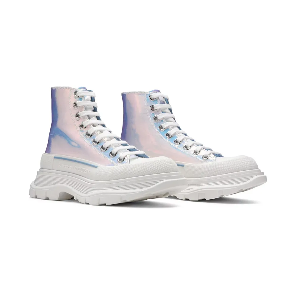 Tread Slick Metallic-Effect Sneakers