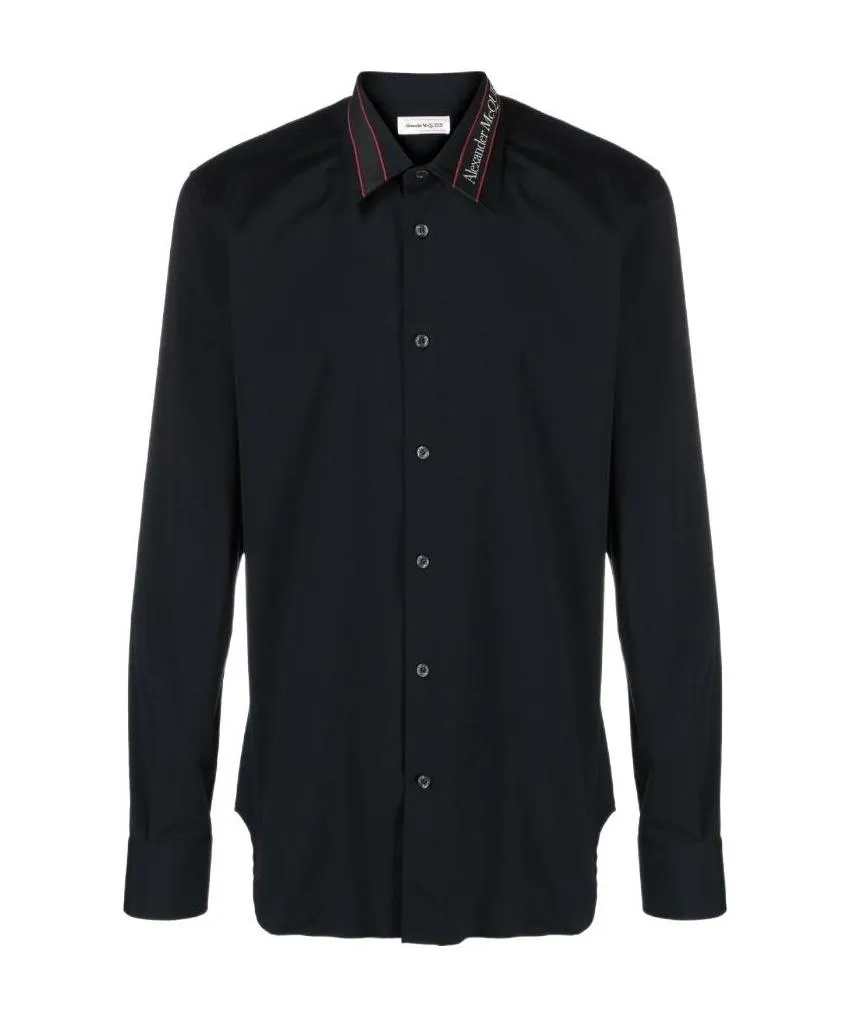 Logo Tape Collar Shirt