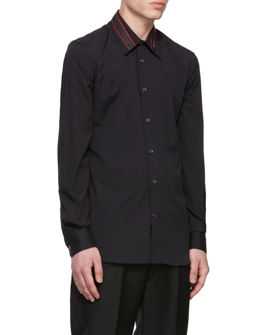Logo Tape Collar Shirt