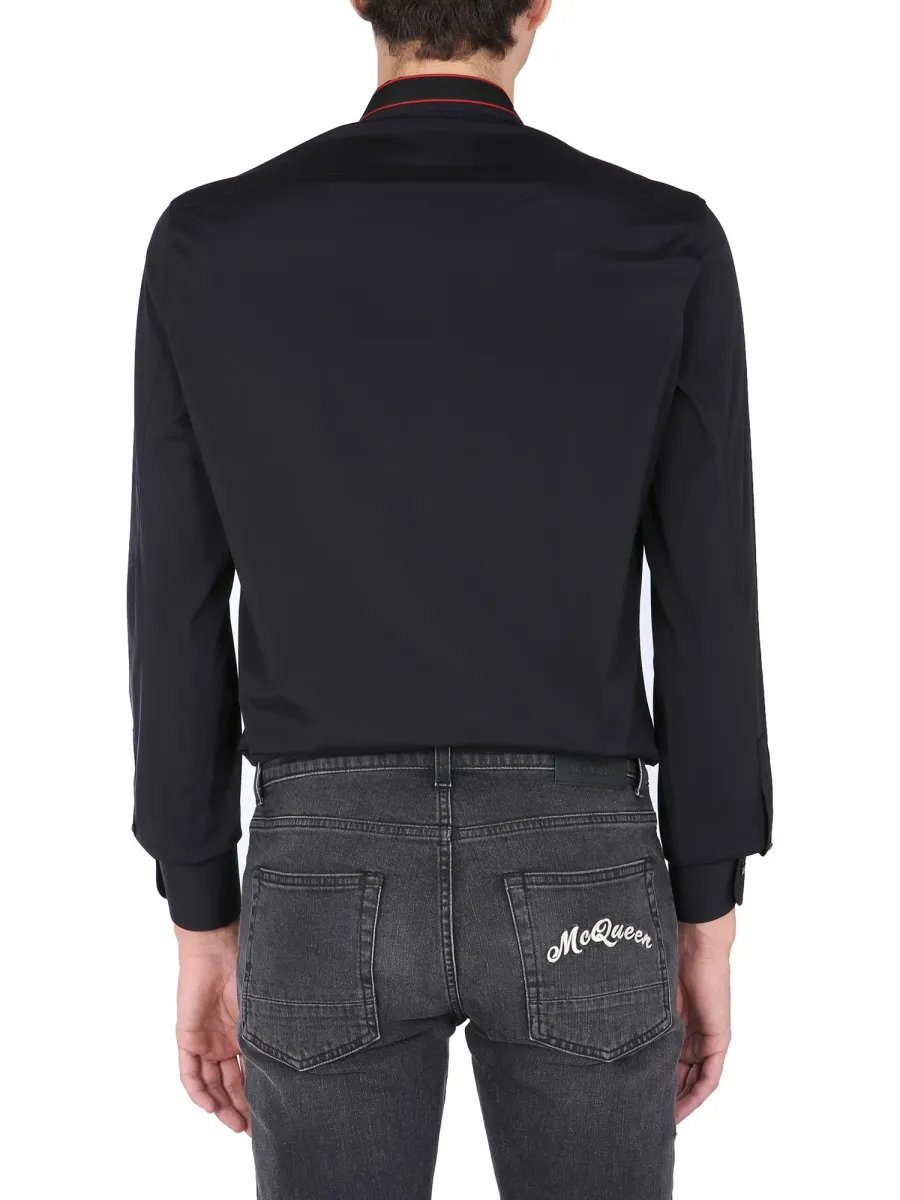 Logo Tape Collar Shirt