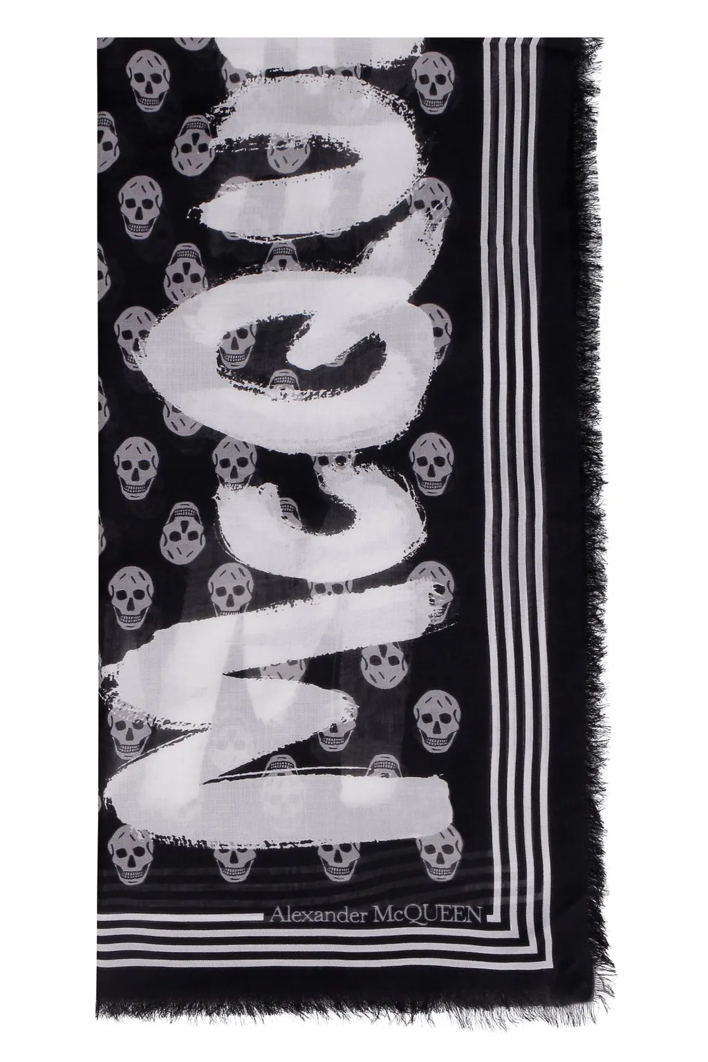 Graffiti Skull Printed Scarf