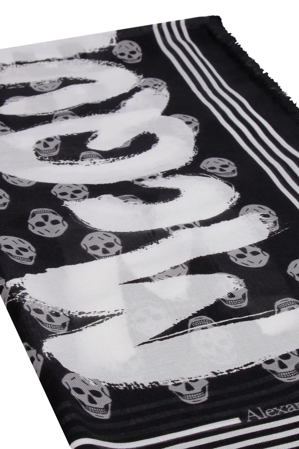 Graffiti Skull Printed Scarf