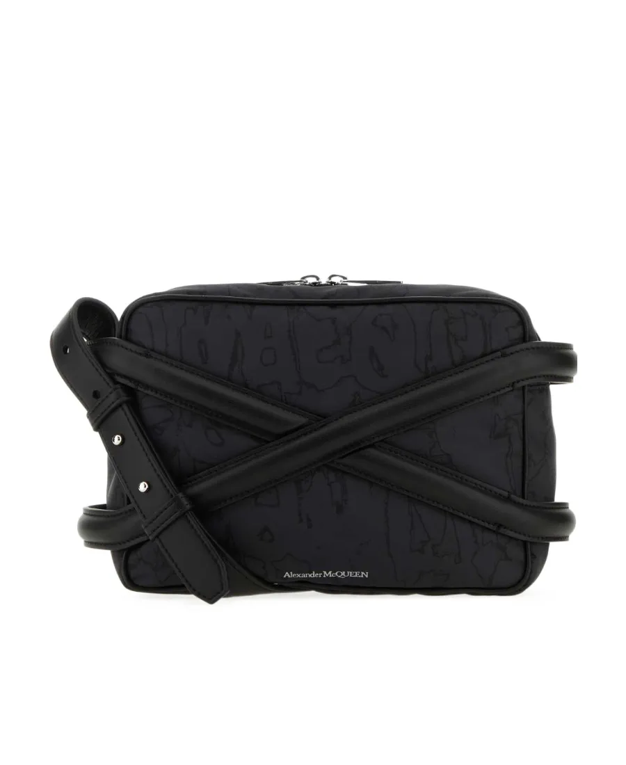 The Harness Logo-Printed Zipped Camera Bag