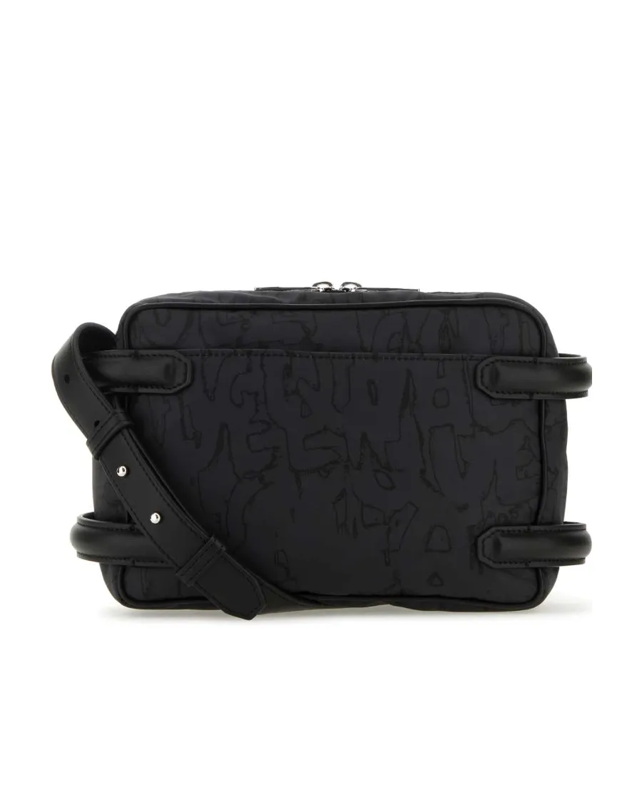 The Harness Logo-Printed Zipped Camera Bag