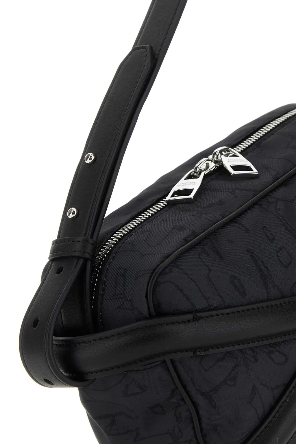 The Harness Logo-Printed Zipped Camera Bag
