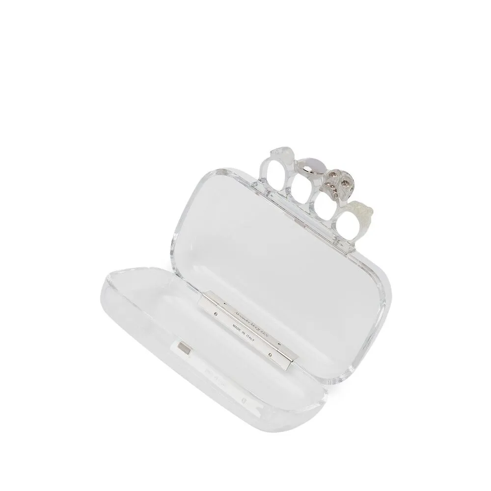 Skull Four-Ring Transparent Clutch Bag
