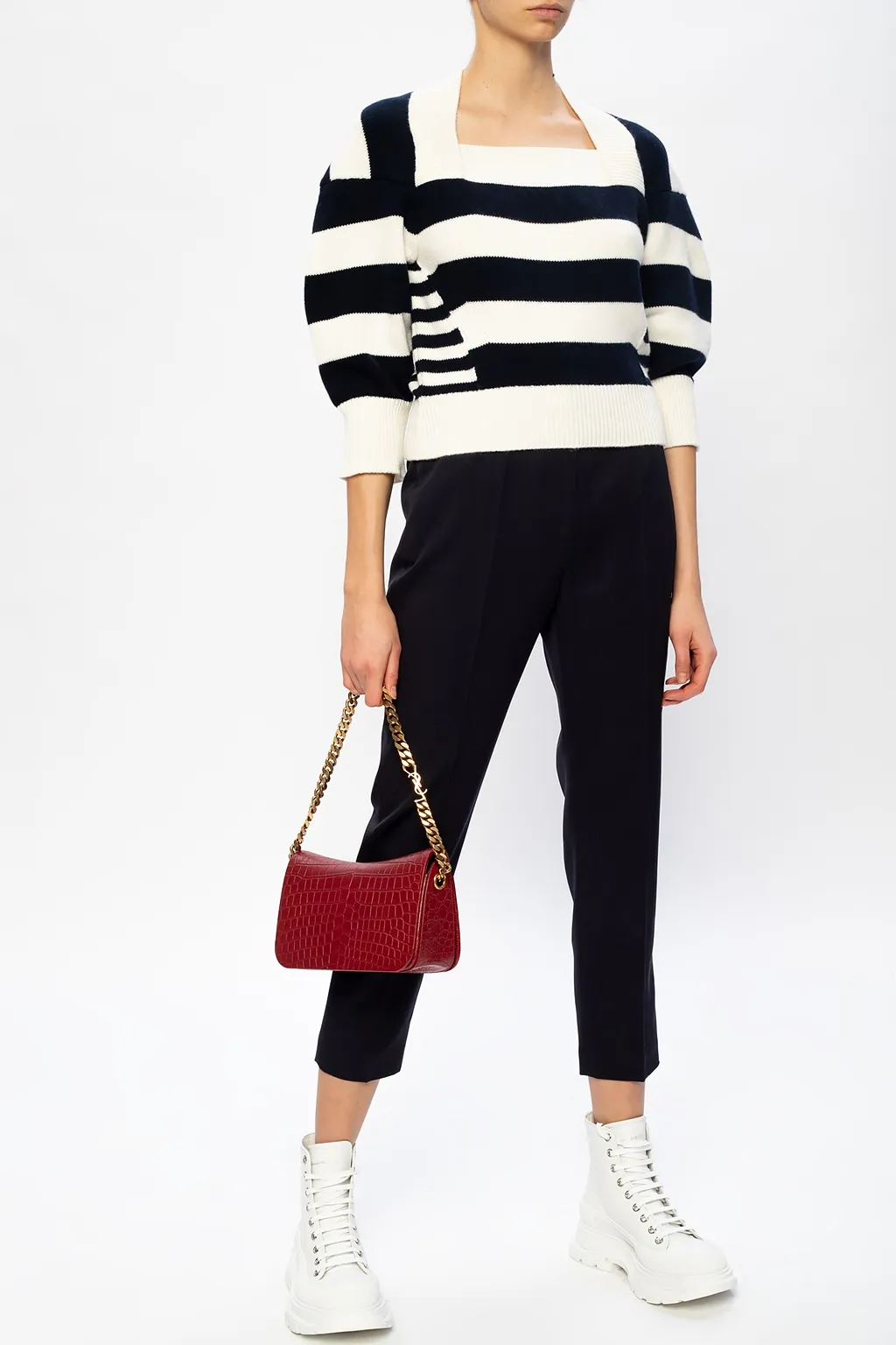 High Waist Cigarette Trousers