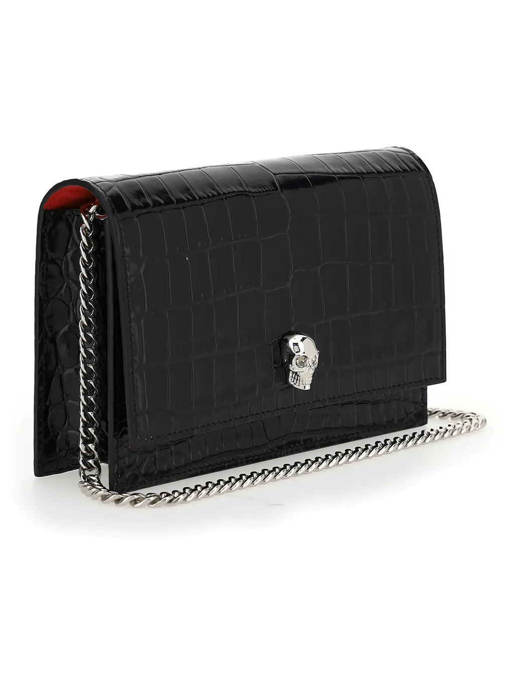 Skull Embossed Crossbody Bag