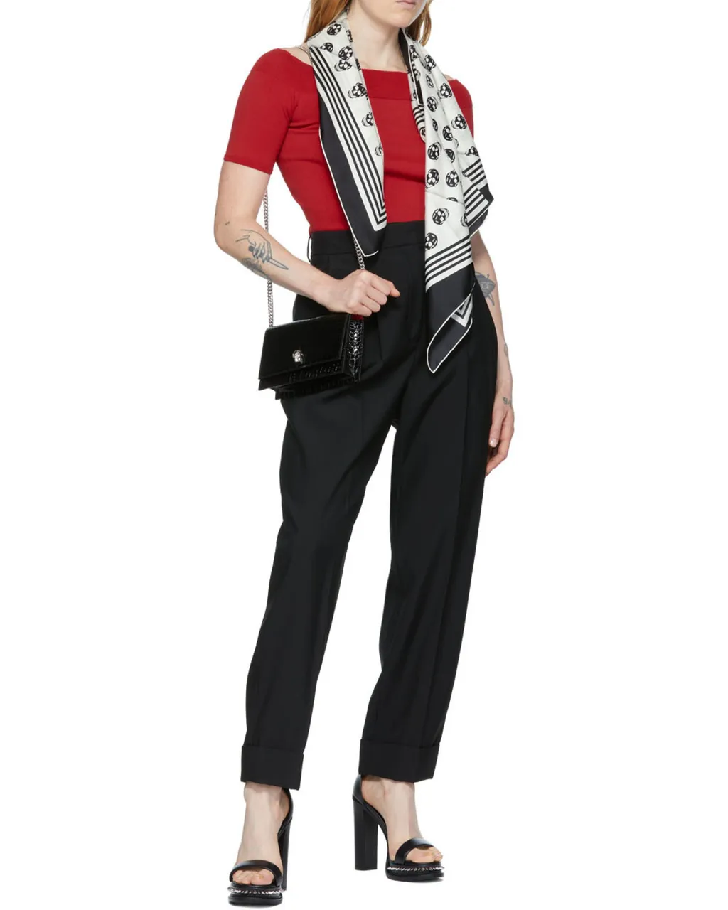Skull Embossed Crossbody Bag
