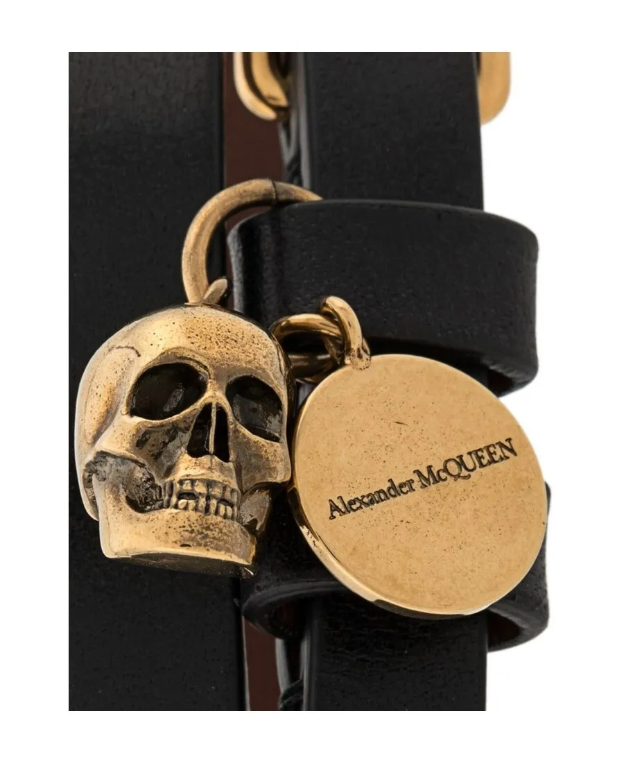 Skull Pendant Wrap Bracelet