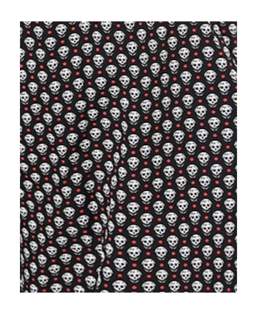 Spotted Skull Print Swim Shorts