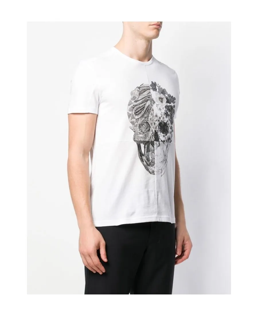 Floral Skull Print T-Shirt