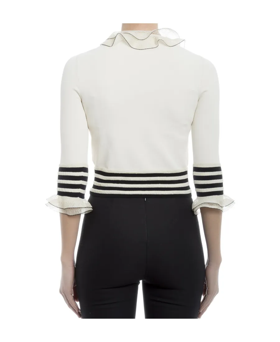Ruffled Knitted Pullover