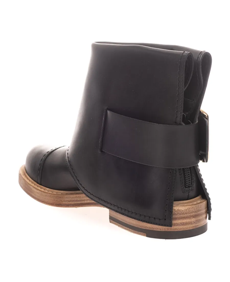 Buckle-Detail Ankle Boots