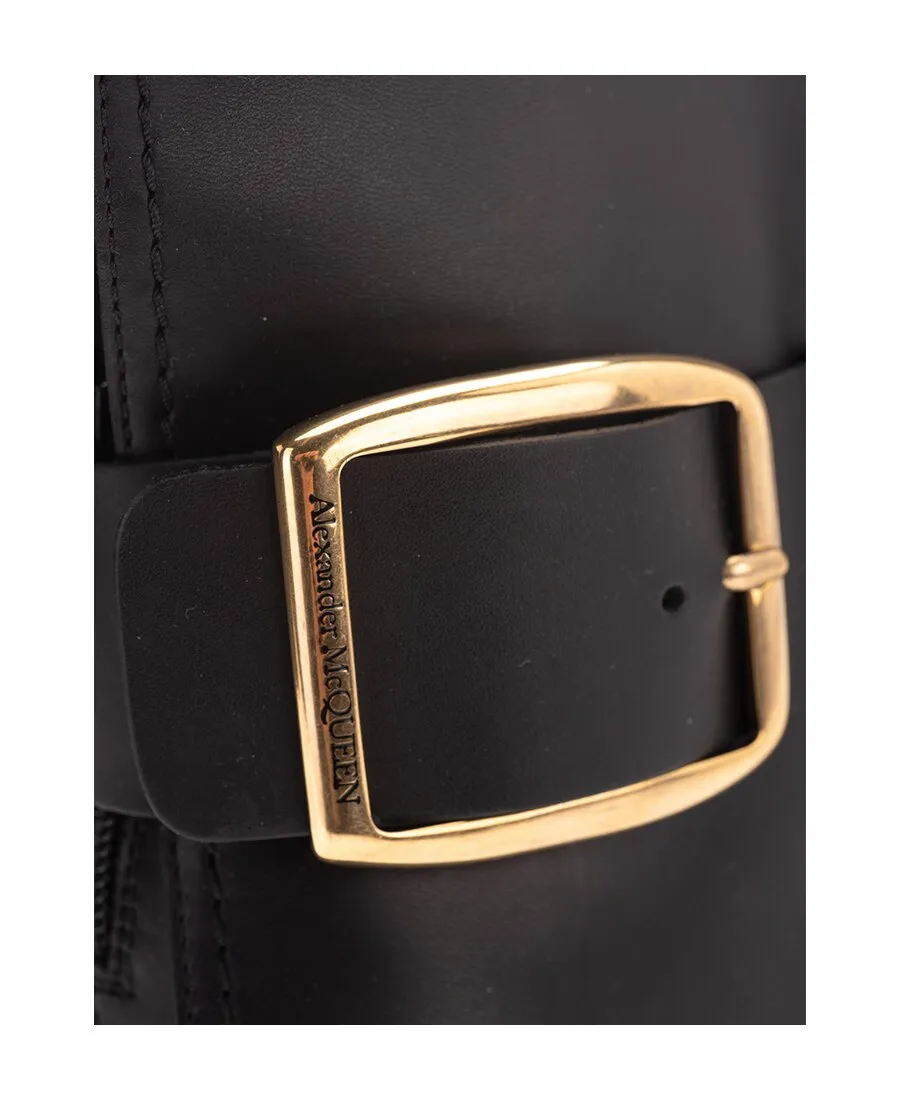 Buckle-Detail Ankle Boots