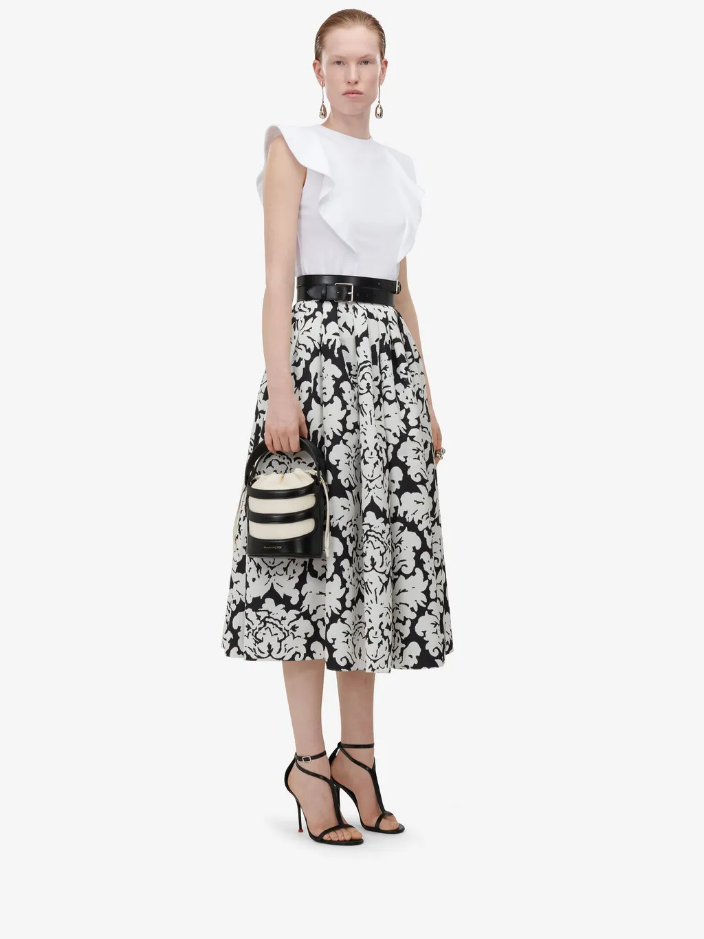 Logo Printed Drawstring Bucket Bag