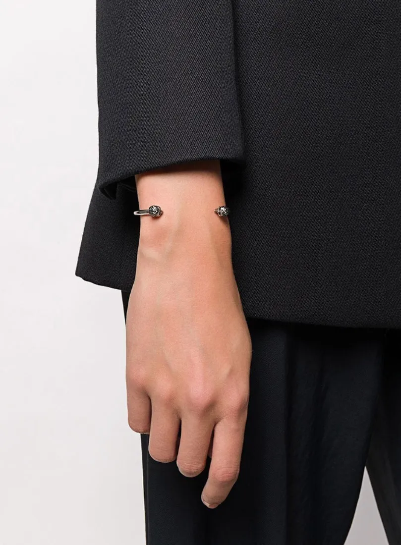Skull Embellished Cuff Bracelet